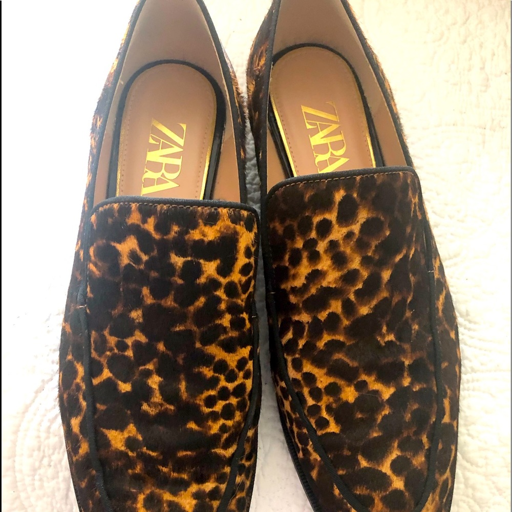 Zara Leopard Print Flats